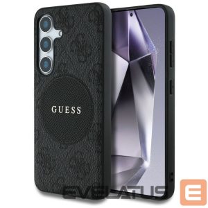 Kitos prekės Guess  Guess 4G Round Patch Classic Logo MagSafe case for Samsung Galaxy S25 black 