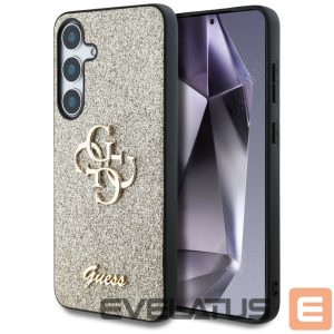 Kitos prekės Guess  Guess Fixed Glitter Big 4G Metal Logo case for Samsung Galaxy S25 Plus gold 