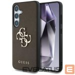 Kitos prekės Guess  Guess Grained Big 4G Logo Small Classic Logo case for Samsung Galaxy S25 brown 