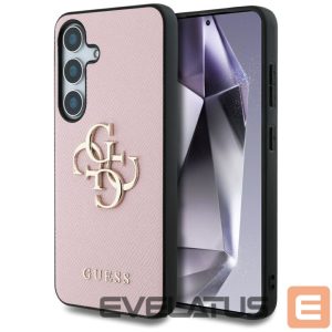 Kitos prekės Guess  Guess Grained Big 4G Logo Small Classic Logo case for Samsung Galaxy S25 pink 