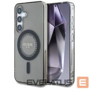 Kitos prekės Guess  Guess Rhinestones Printed Classic Logo MagSafe Samsung Galaxy S25 case black 