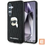 Kitos prekės Karl Lagerfeld  Karl Lagerfeld Leather Monogram Pin Logo Karl Head Samsung Galaxy S25 Case Black 