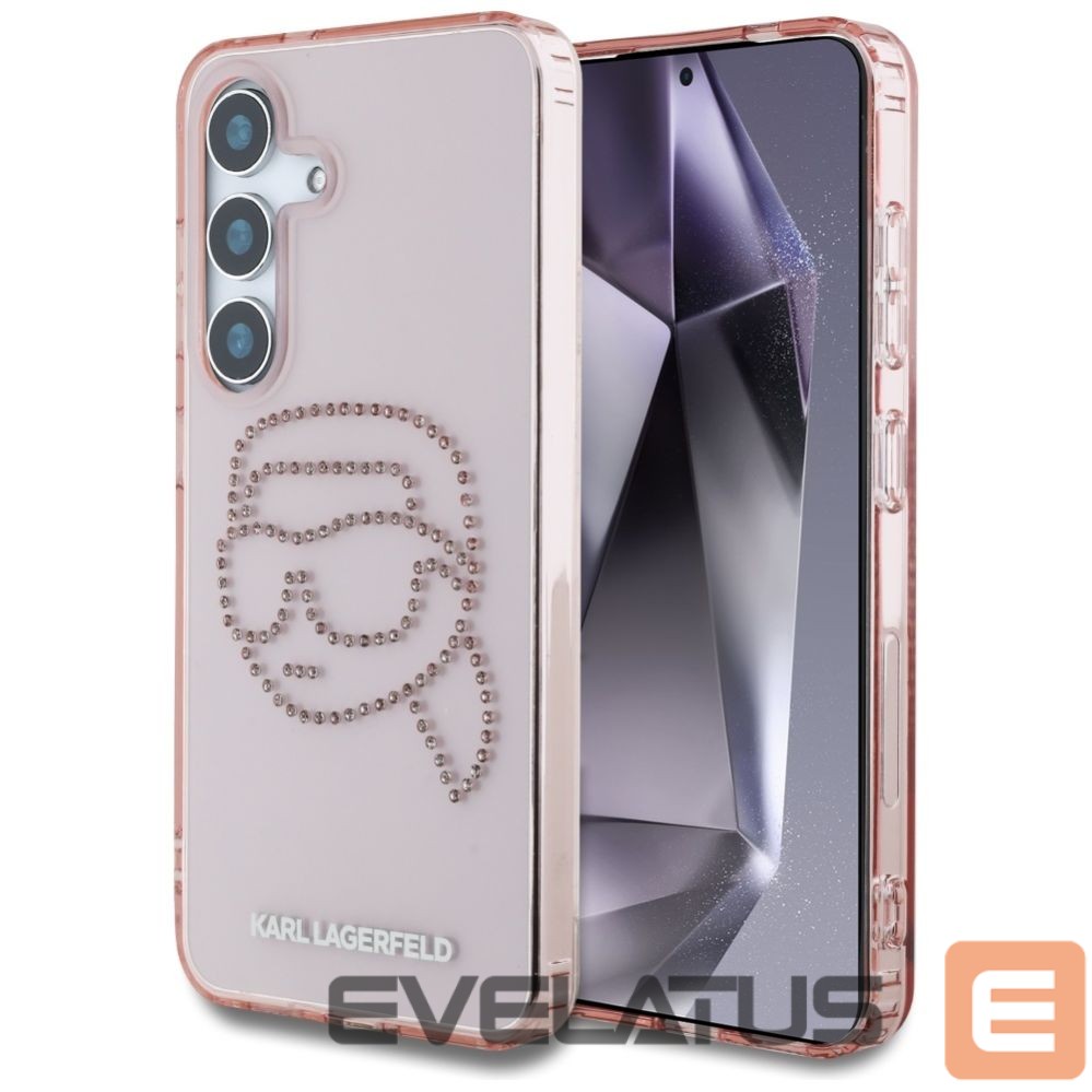Kitos prekės Karl Lagerfeld Karl Lagerfeld Rhinestones K. Head Logo Samsung Galaxy S25 Case Pink