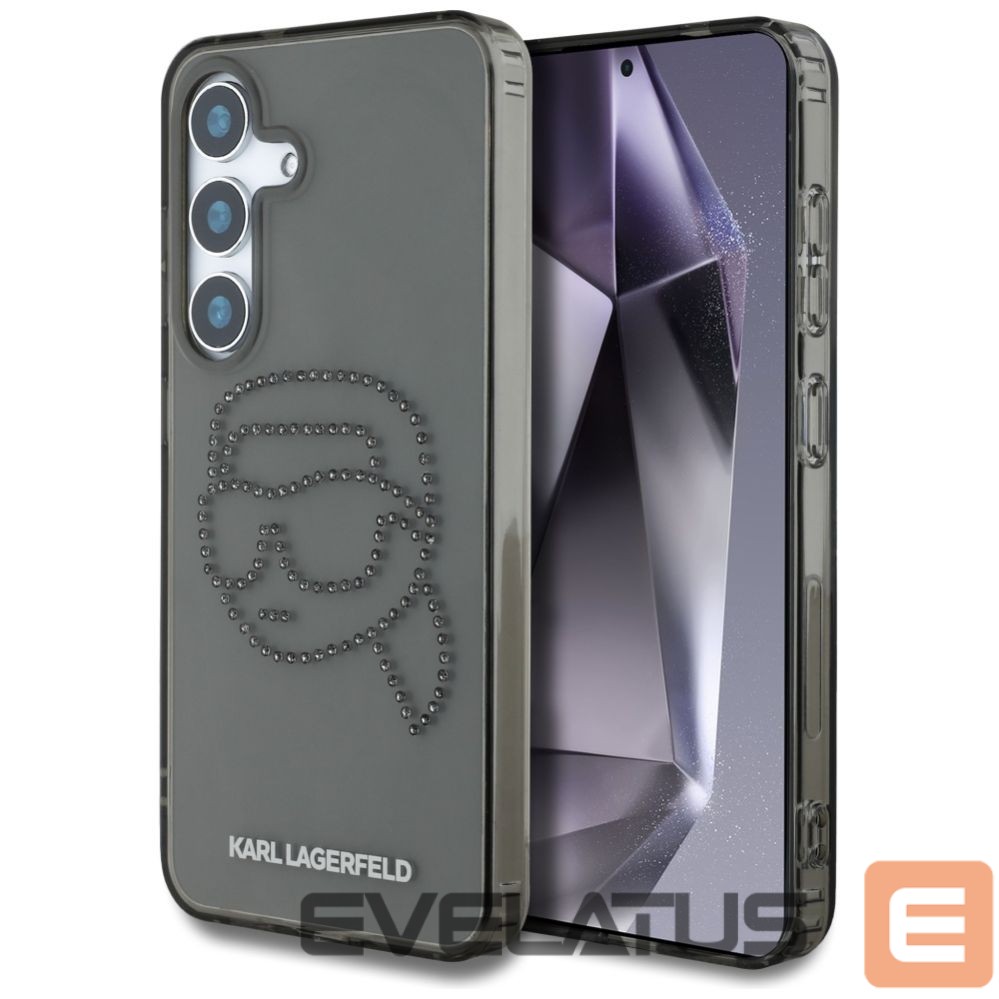 Kitos prekės Karl Lagerfeld Case Karl Lagerfeld Rhinestones Karl Head Logo Samsung Galaxy S25 black