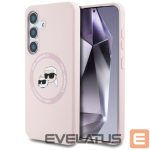 Kitos prekės Karl Lagerfeld  Karl Lagerfeld Silicone Double Heads And Circle MagSafe Samsung Galaxy S25 Plus Case Pink 