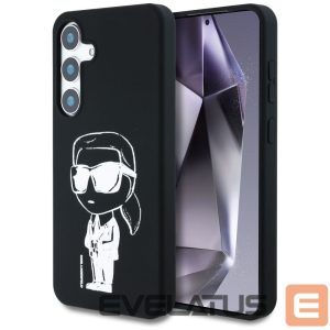 Kitos prekės Karl Lagerfeld  Case Karl Lagerfeld Silicone Graffiti Ikonik Printed Logo MagSafe Samsung Galaxy S25 black 