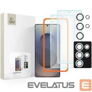Kitos prekės Tech-Protect  Tech-Protect Supreme Set for Samsung Galaxy S25 Ultra 2x Tempered Glass Screen Protector / Camera Tempered Glass - Clear 