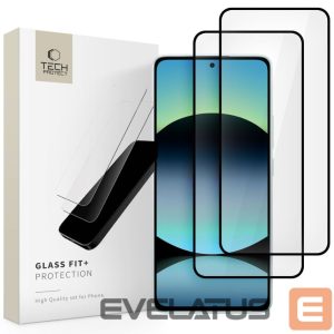 Kitos prekės Tech-Protect  Tech-Protect Glass Fit +2-Pack Tempered Glass for Xiaomi Redmi Note 14 4G / 5G - Black 
