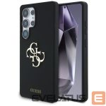 Kitos prekės Guess  Guess Silicone Big 4G Logo Bottom Script case for Samsung Galaxy S25 Ultra - black 