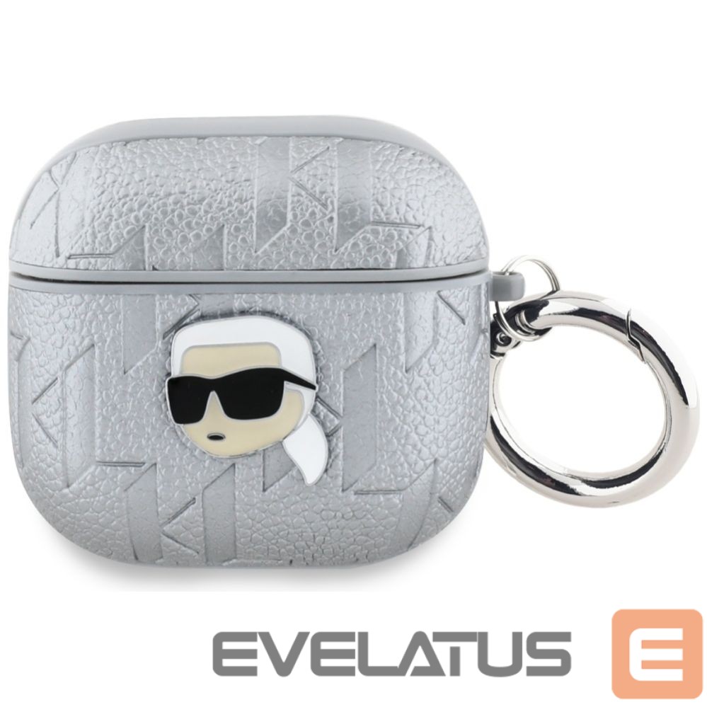 Kitos prekės Karl Lagerfeld Karl Lagerfeld Monogram Karl Head case for AirPods 4 - silver