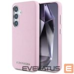 Kitos prekės Karl Lagerfeld  Karl Lagerfeld Saffiano Full Wrapped Elongated Metal Logo MagSafe Case for Samsung Galaxy S25 - Pink 