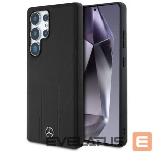 Kitos prekės Mercedes-Benz  Mercedes Leather Debossed Lines MagSafe case for Samsung Galaxy S25 Ultra - black 