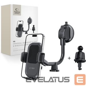 Kitos prekės Tech-Protect  Tech-Protect V8 Car Holder for Dashboard, Windshield or Air Vent Mount - Black 
