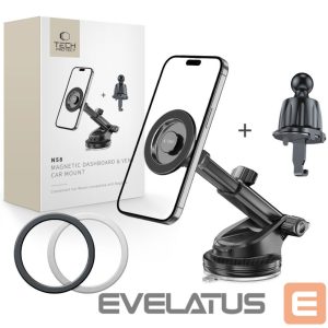 Kitos prekės Tech-Protect  Tech-Protect N58 Magnetic MagSafe Car Holder for Cockpit, Windshield or Air Vent Mount - Black 
