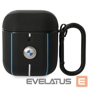 Kitos prekės BMW  BMW Leather Color Lines Case for AirPods 1 / 2 - Black 