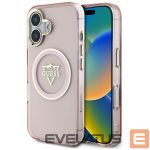 Kitos prekės Guess  Guess IML Metal Mountain Logo MagSafe iPhone 16 Case - Pink 