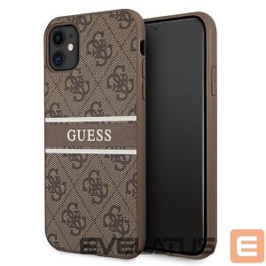 Kitos prekės Guess  Guess 4G Stripe case for iPhone 11 / Xr 6.1" - brown 