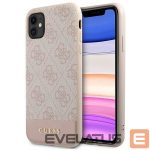 Kitos prekės Guess  Guess 4G Stripe Collection Case for iPhone 11 / Xr 6.1" - Pink 