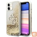 Kitos prekės Guess  Guess 4G Big Liquid Glitter case for iPhone 11 6.1" / Xr - gold 