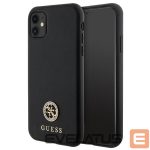 Kitos prekės Guess  Guess Strass Metal Logo iPhone 11 / Xr 6.1" Case - Black 
