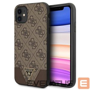 Kitos prekės Guess  Guess 4G Triangle Collection case for iPhone 11 6.1" / Xr 6.1" - brown 