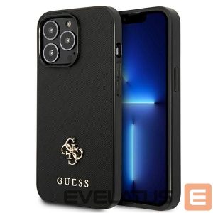 Kitos prekės Guess  Guess Saffiano 4G Small Metal Logo case for iPhone 13 Pro / 13 6.1" - black 