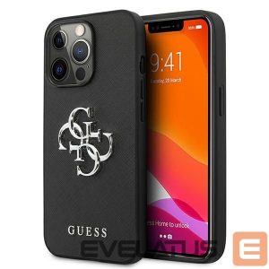 Kitos prekės Guess  Guess Saffiano 4G Metal Logo case for iPhone 13 Pro / 13 6.1" - black 