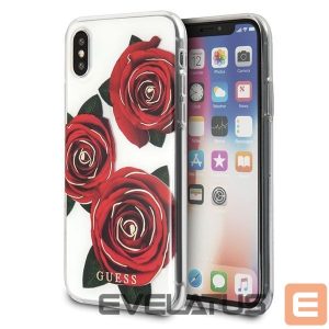 Kitos prekės Guess  Guess Flower Desire Red Rose iPhone X Case - Transparent 