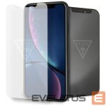 Kitos prekės Guess  Guess Invisible Logo Tempered Glass for iPhone Xr 