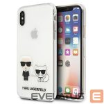 Kitos prekės Karl Lagerfeld  Karl Lagerfeld Karl & Choupette iPhone Xs Max Case - Transparent 