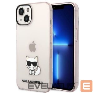 Kitos prekės Karl Lagerfeld  Karl Lagerfeld Transparent Choupette Body Case for iPhone 14 Plus / 15 Plus 6.7" - Pink 