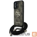 Kitos prekės Guess  Guess 4G Big Logo Cord Stap Crossbody Case for iPhone 16 Plus Brown 