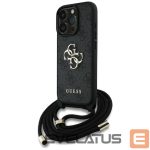Kitos prekės Guess  Guess 4G Big Logo Cord Stap Crossbody Case for iPhone 16 Pro Max black 