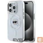Kitos prekės Karl Lagerfeld  Karl Lagerfeld IML Metal Karl Head MagSafe Case for iPhone 15 Pro Max White 
