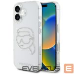Kitos prekės Karl Lagerfeld  Karl Lagerfeld IML Rhinestones Karl Head Case for iPhone 16 Clear 