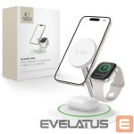 Kitos prekės Tech-Protect  Tech-Protect QI15W-A46 3in1 Magnetic MagSafe Inductive Charger - White 