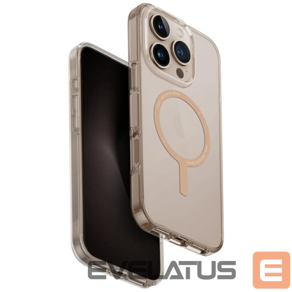 Kitos prekės UNIQ Uniq Clario Magclick Charging Case for iPhone 16 Pro - Transparent Gold