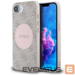Kitos prekės Guess  Guess 4G Circle Classic Logo MagSafe case for iPhone 16e - pink 