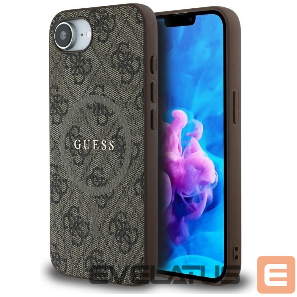 Kitos prekės Guess Guess 4G Ring Classic Logo MagSafe iPhone 16e Case - Brown