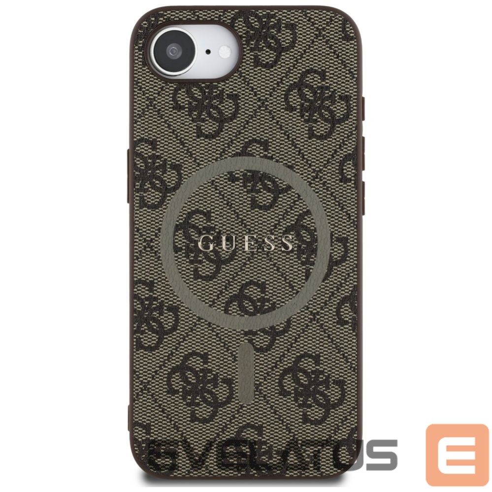 Kitos prekės Guess Guess 4G Ring Classic Logo MagSafe iPhone 16e Case - Brown