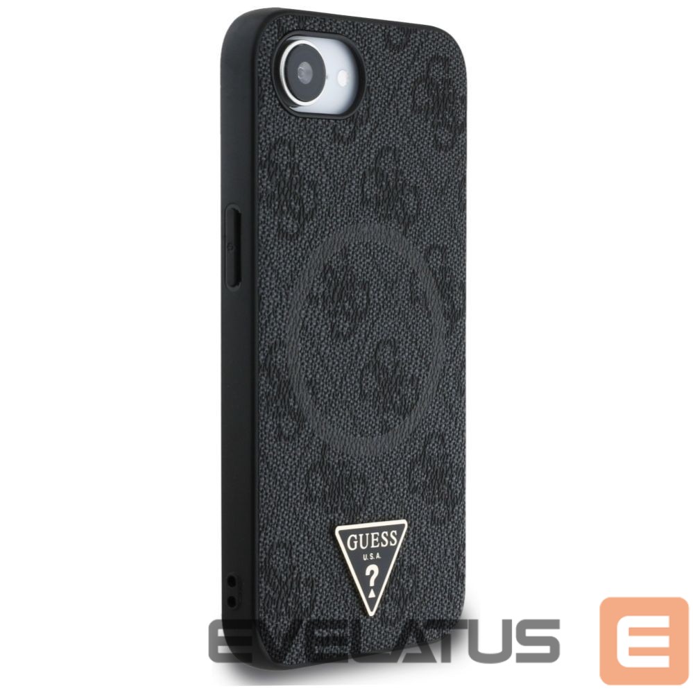 Kitos prekės Guess Guess 4G Ring Triangle Logo MagSafe case for iPhone 16e - black