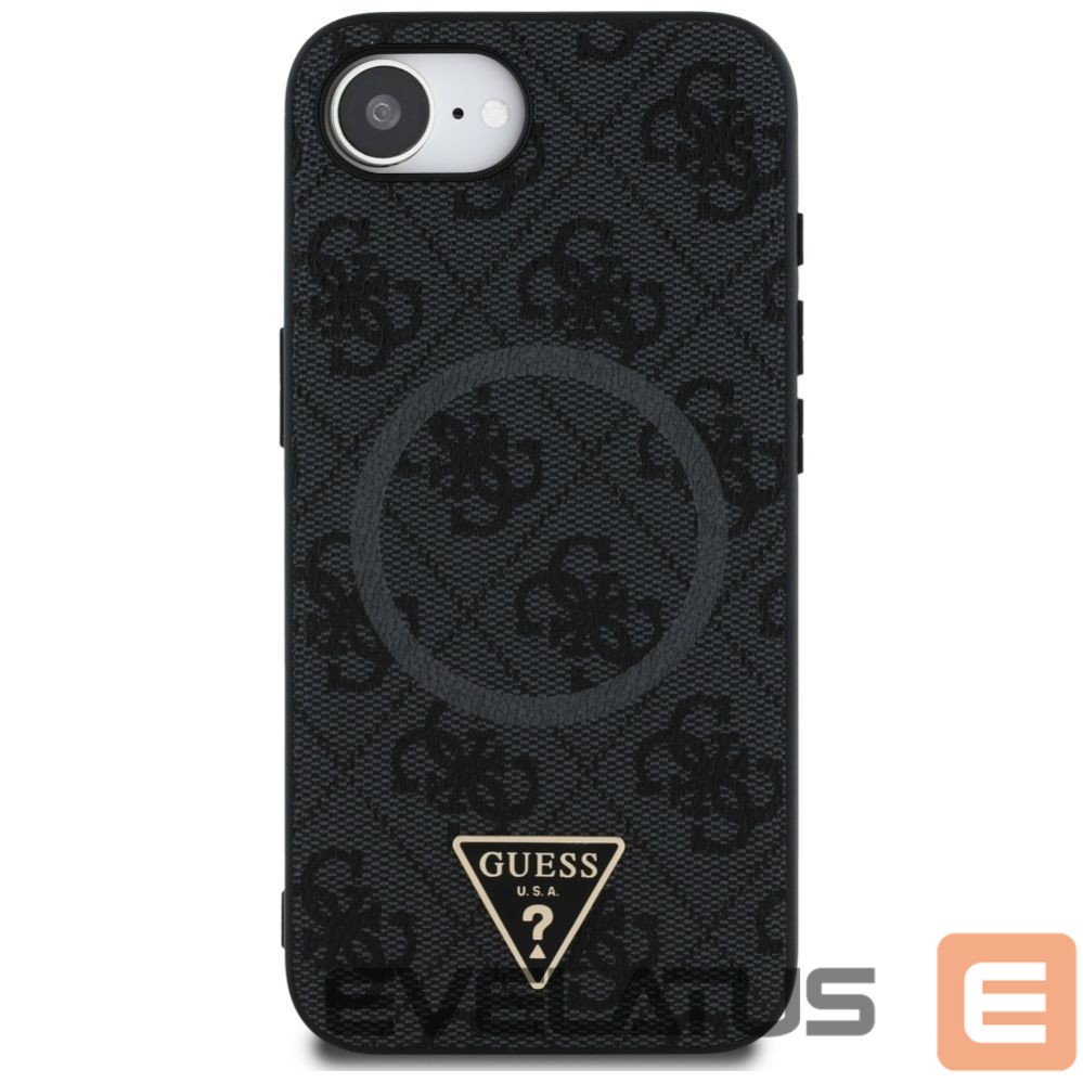 Kitos prekės Guess Guess 4G Ring Triangle Logo MagSafe case for iPhone 16e - black