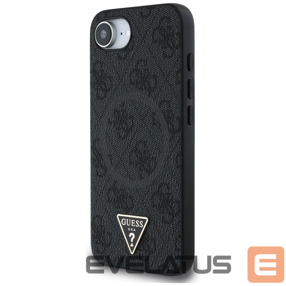 Kitos prekės Guess Guess 4G Ring Triangle Logo MagSafe case for iPhone 16e - black