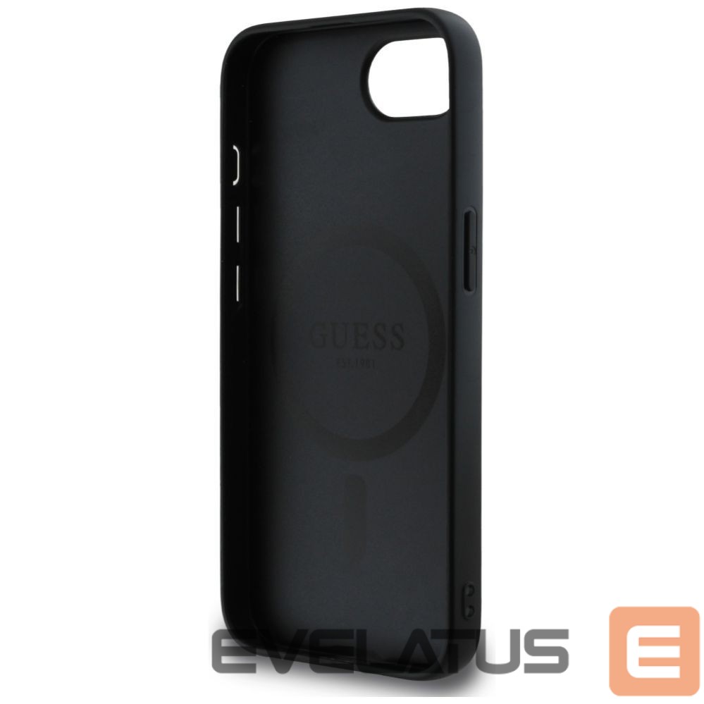 Kitos prekės Guess Guess 4G Ring Triangle Logo MagSafe case for iPhone 16e - black