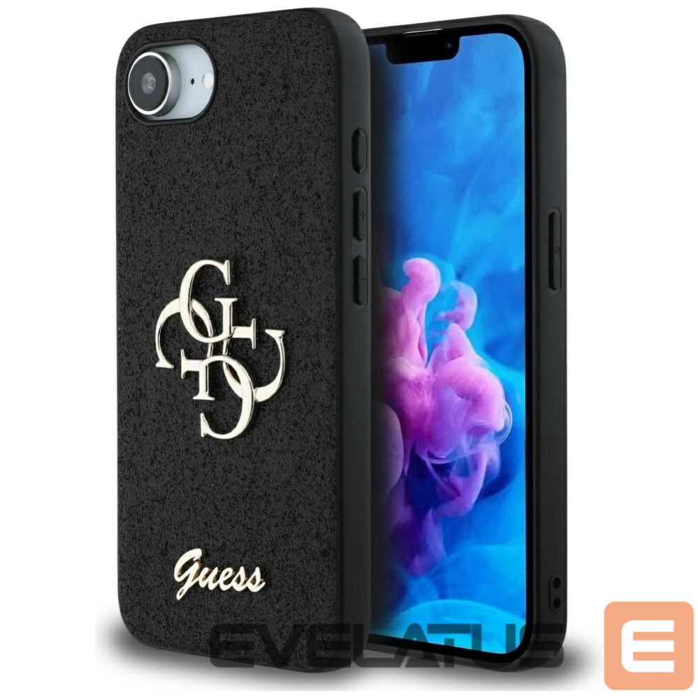 Kitos prekės Guess Guess Fixed Glitter Big 4G case for iPhone 16e - black