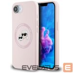 Kitos prekės Karl Lagerfeld  Karl Lagerfeld Silicone Karl&Choupette Heads MagSafe iPhone 16e Case - Pink 