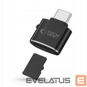 Kitos prekės Tech-Protect  Tech-Protect UltraBoost microSD card reader adapter with USB-C - black 