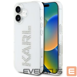Kitos prekės Karl Lagerfeld  Karl Lagerfeld IML Rhinestones Logo iPhone 16 Case - Transparent 
