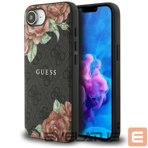 Kitos prekės Guess  Guess 4G Flowers Print MagSafe case for iPhone 16e - black 
