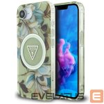 Kitos prekės Guess  Guess IML Metal Glitter Flowers Triangle MagSafe iPhone 16e Case - Green 
